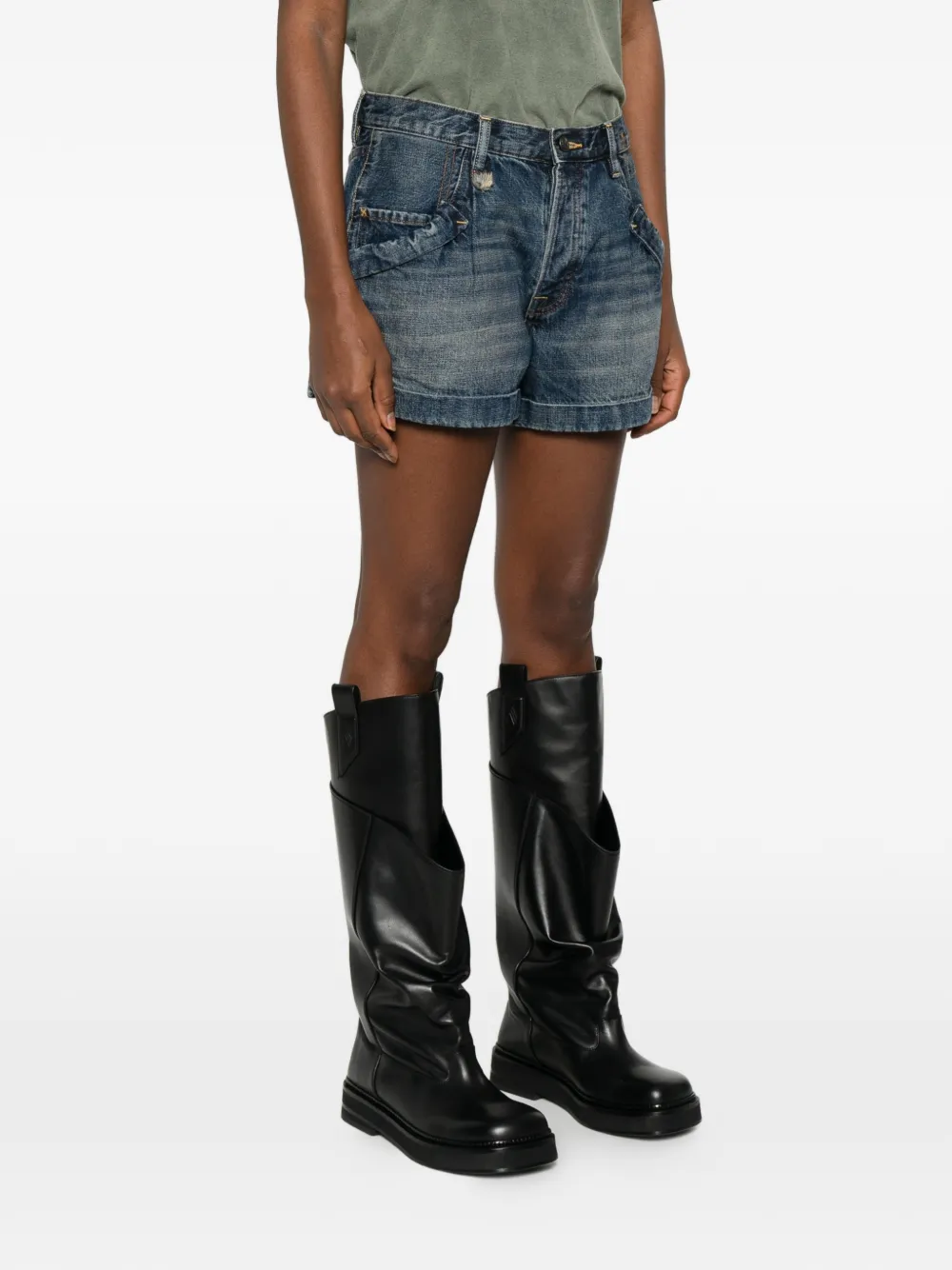  R13 Denim Shorts - Blue 