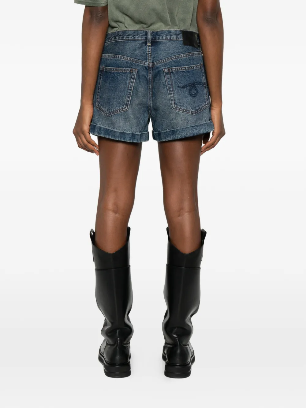 R13 Denim shorts Blauw