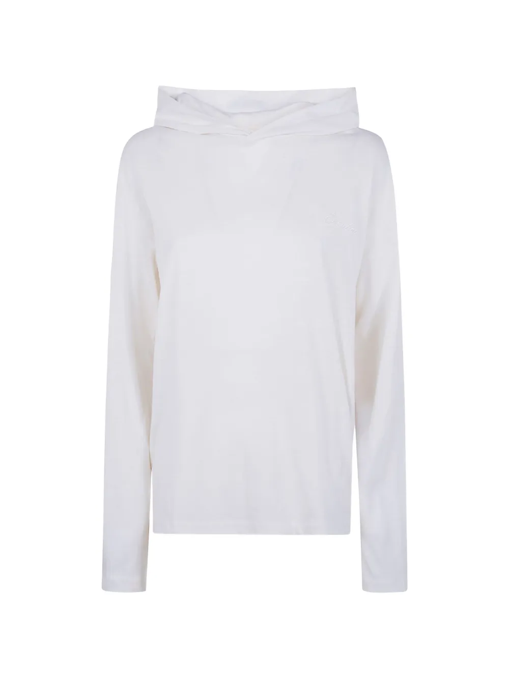 FEAR OF GOD ESSENTIALS logo-detail long-sleeve hoodie - Bianco