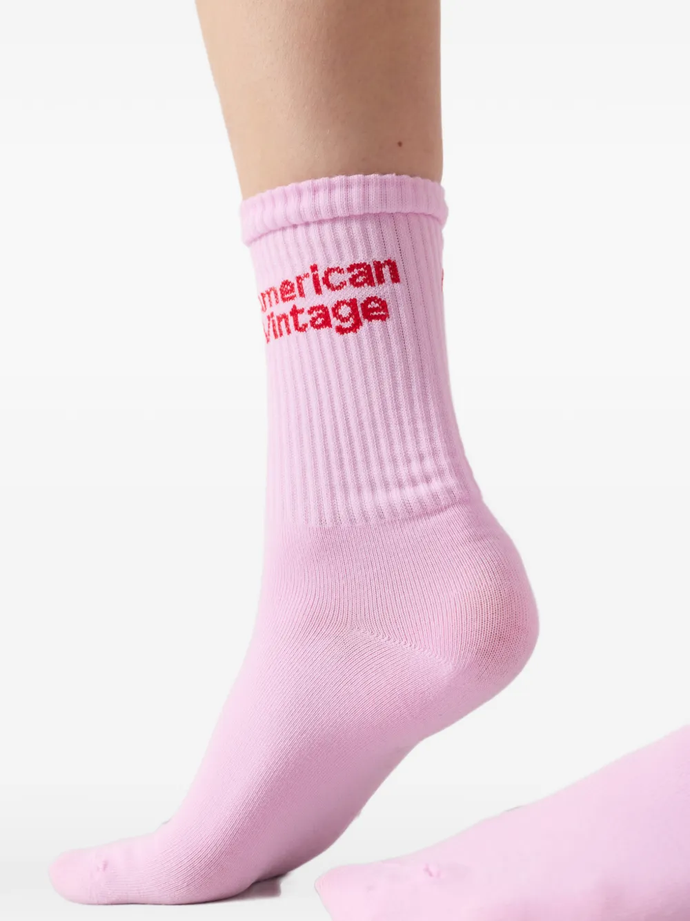 American Vintage Clypsun sokken met logo Roze
