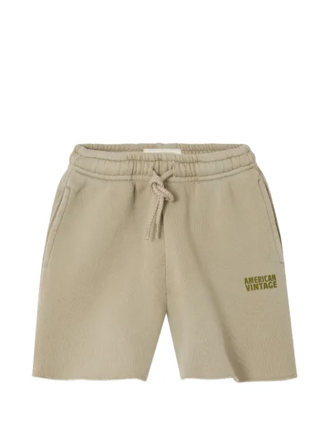 American Vintage Kids Izubird drawstring logo shorts