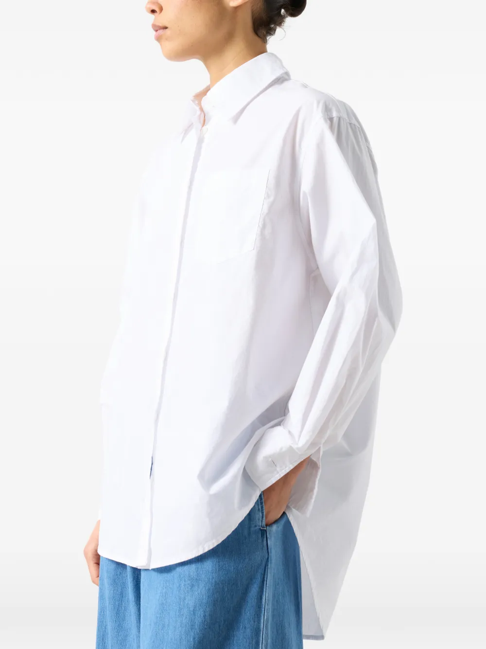 American Vintage Blouse met borstzak en knopen Wit