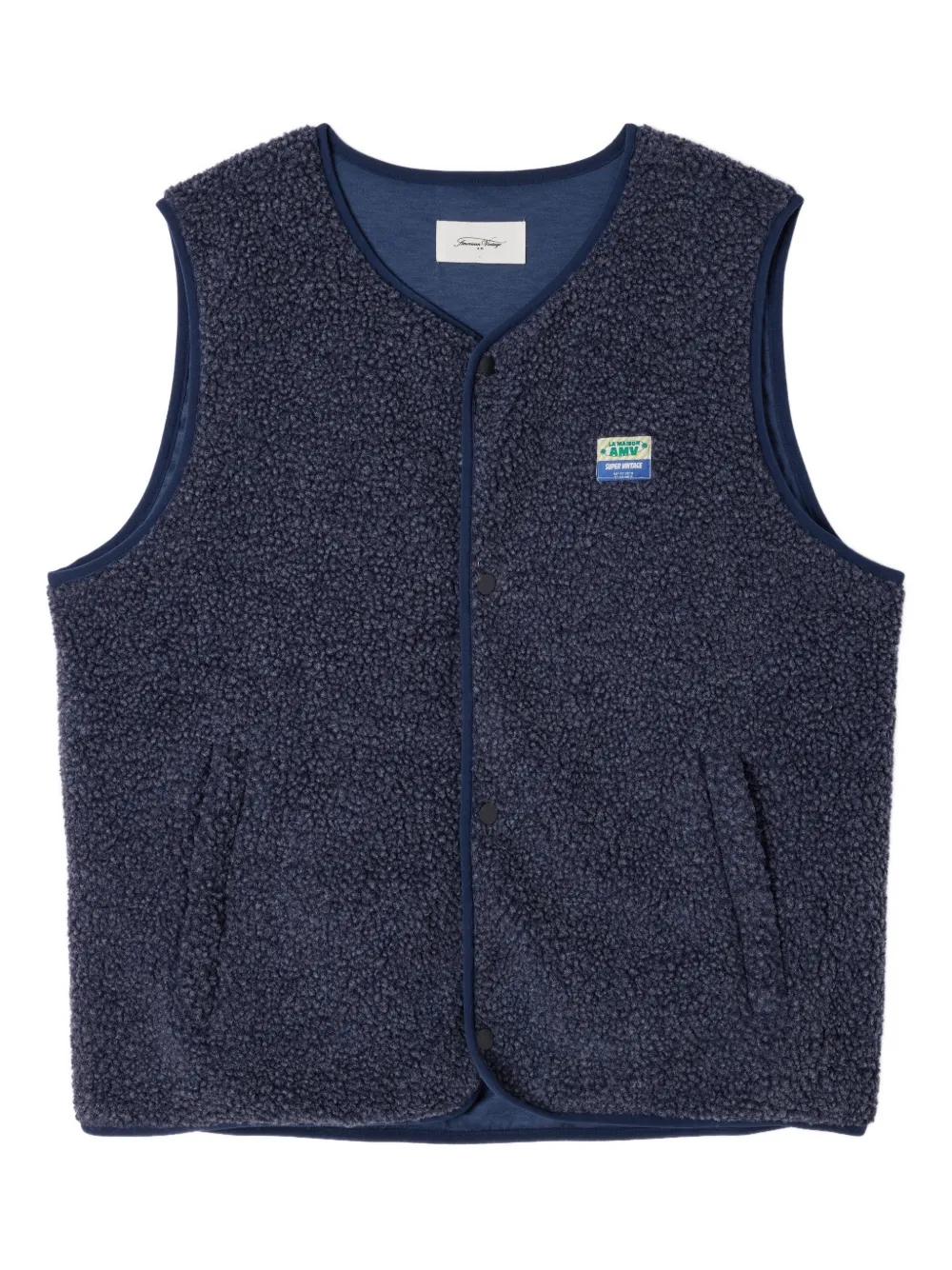 American Vintage Hoktown sherpa gilet - Blue