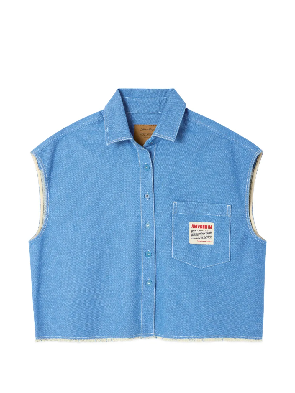 American Vintage Camicia Pusway smanicata - Blu
