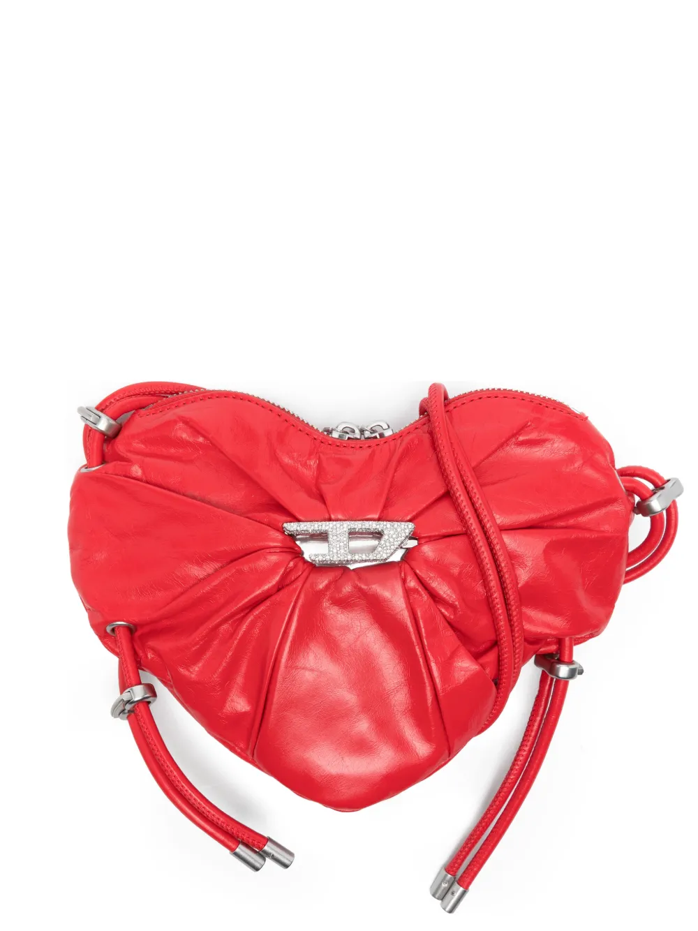 Diesel Scrunch-D Heart crossbody bag - Rosso
