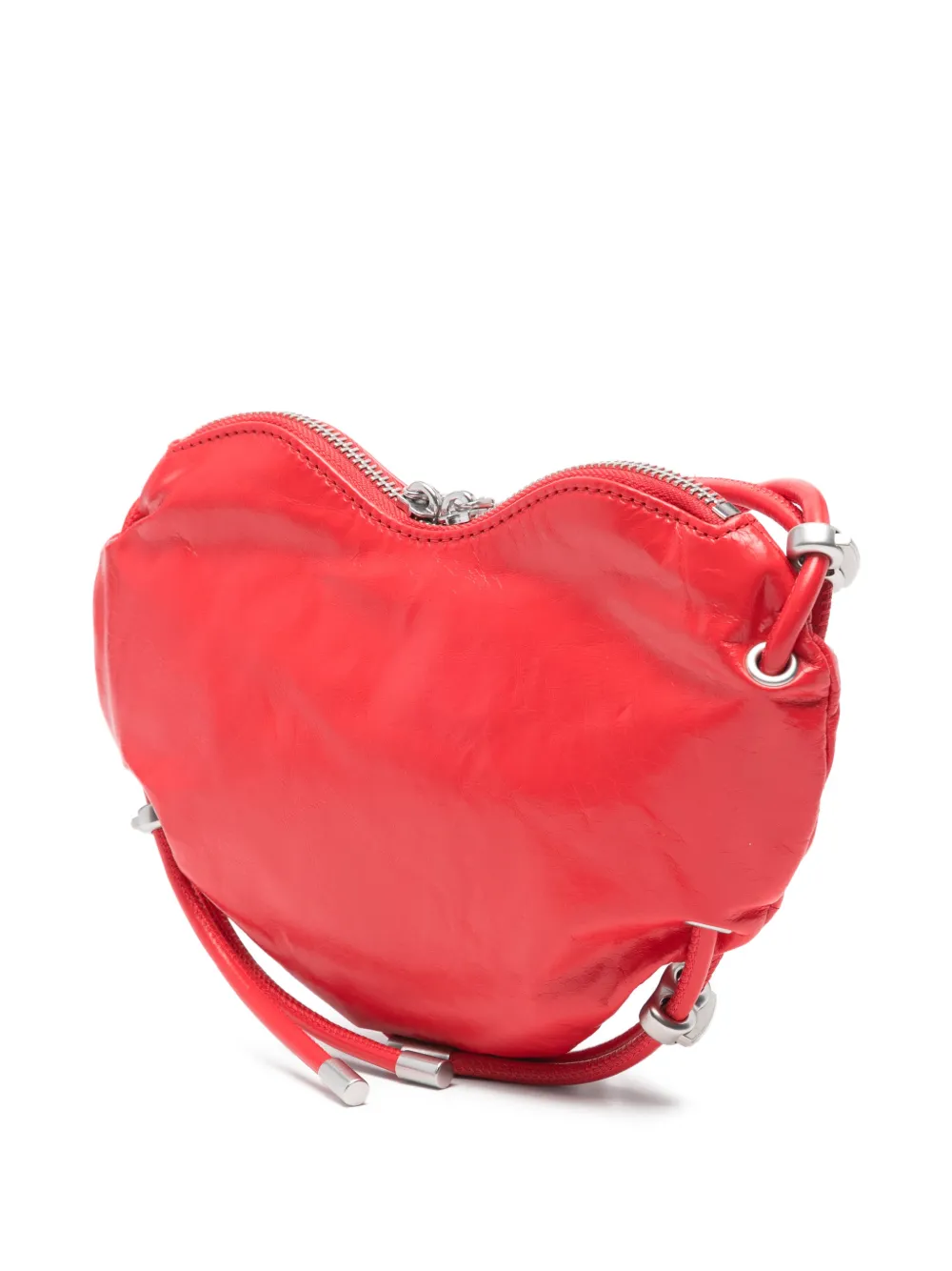  Diesel Scrunch-d Heart Crossbody Bag - Red 