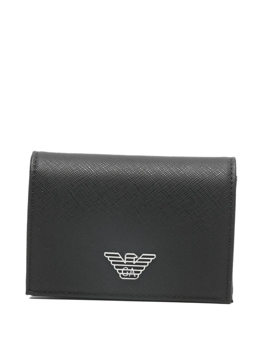 Emporio Armani logo-plaque wallet - Schwarz