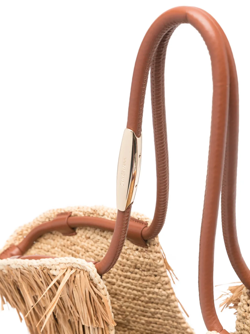 ZIMMERMANN Goldentime medium shopper met franje Beige