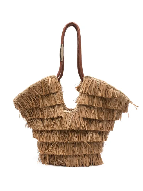 ZIMMERMANN medium Goldentime fringed tote bag