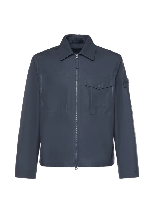 Stone Island パッチポケット シャツジャケット | ブルー | FARFETCH JP