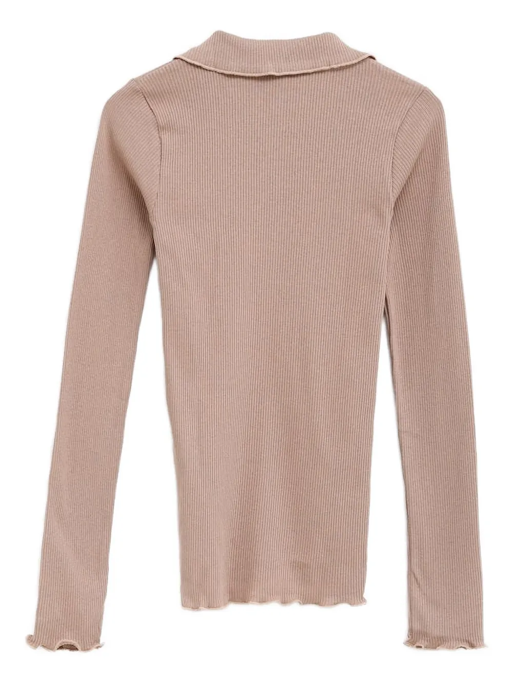 Baserange Iso ribbed button shirt - Beige