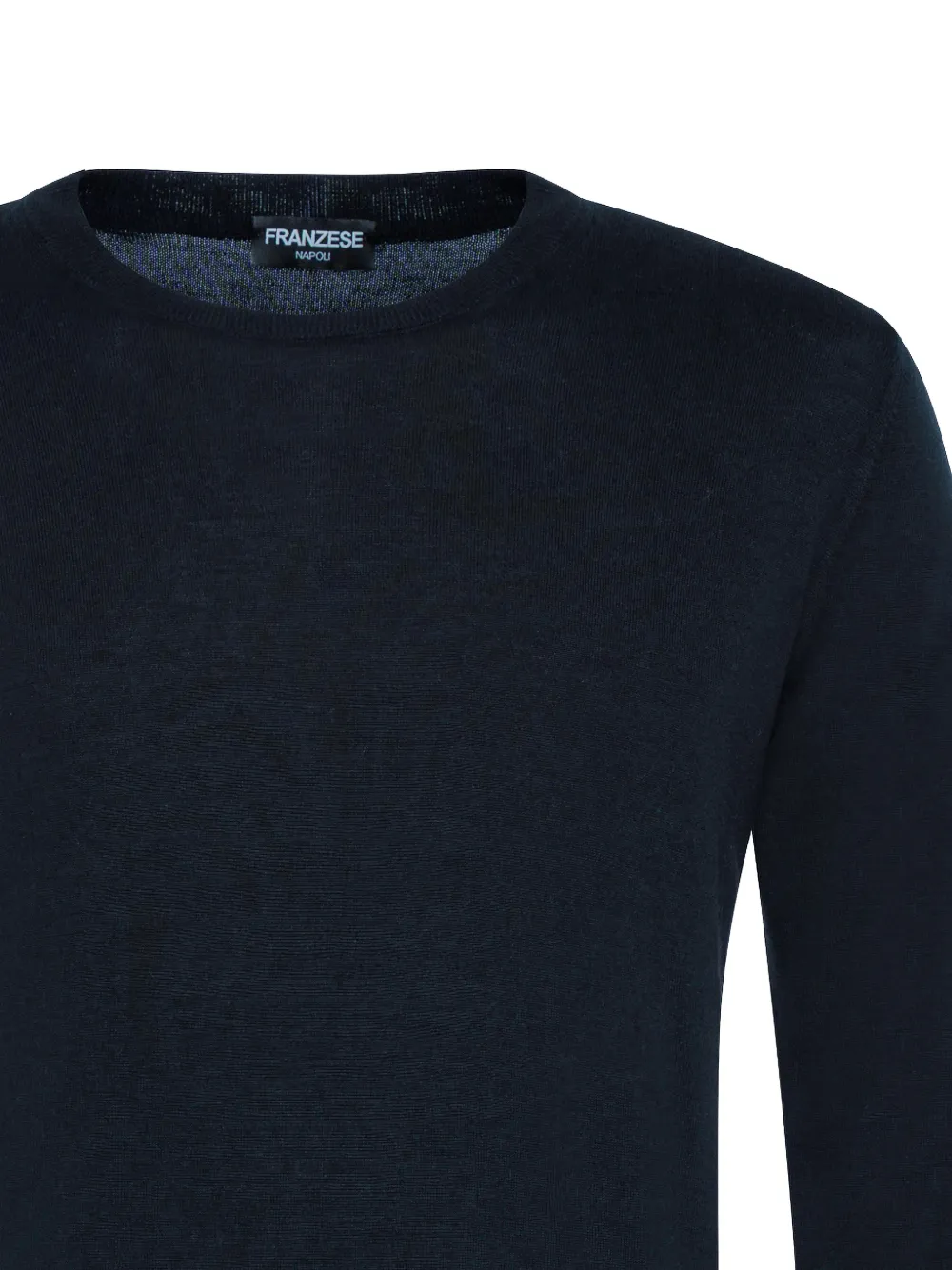  Franzese Collection Ribbed Crew-neck Sweater - Blue 
