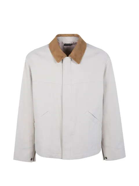 TOM FORD suede-collar shirt jacket