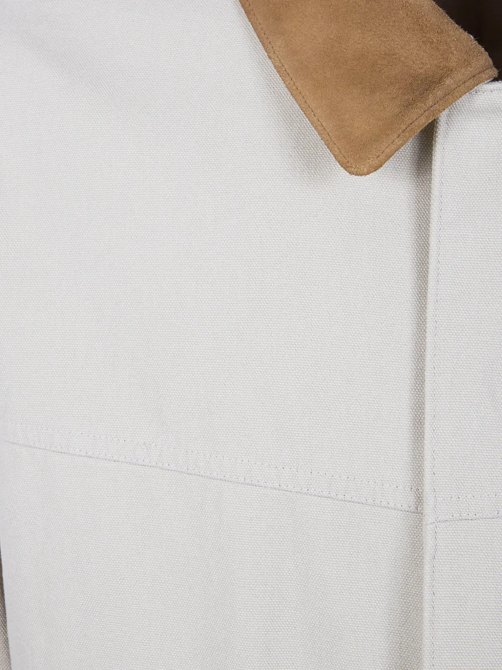 TOM FORD Shirtjack met suède kraag Beige