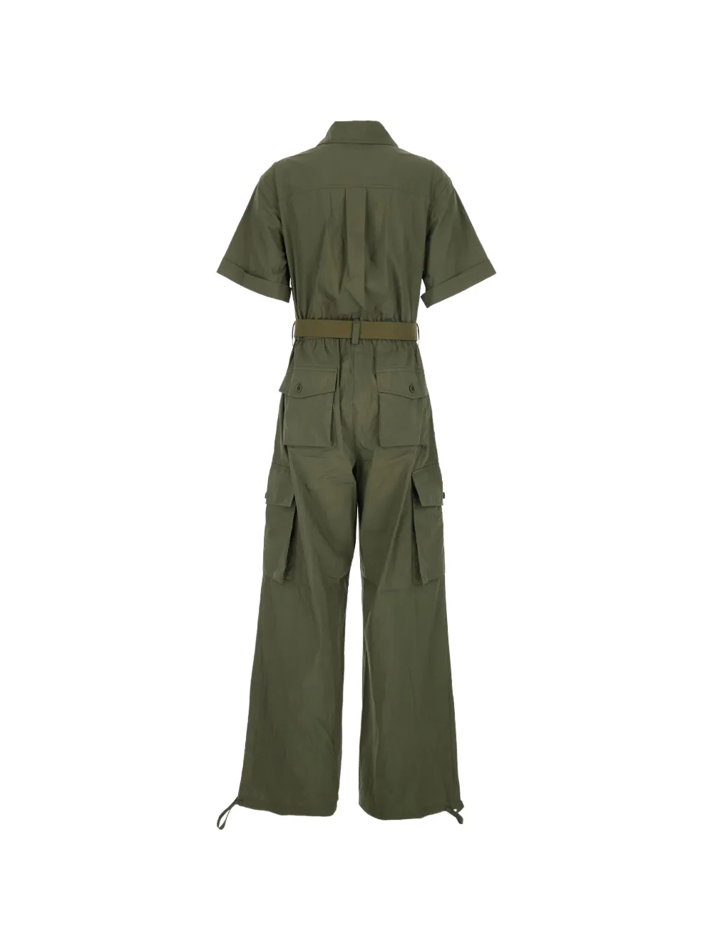 P.A.R.O.S.H. belted short-sleeves jumpsuit - Groen