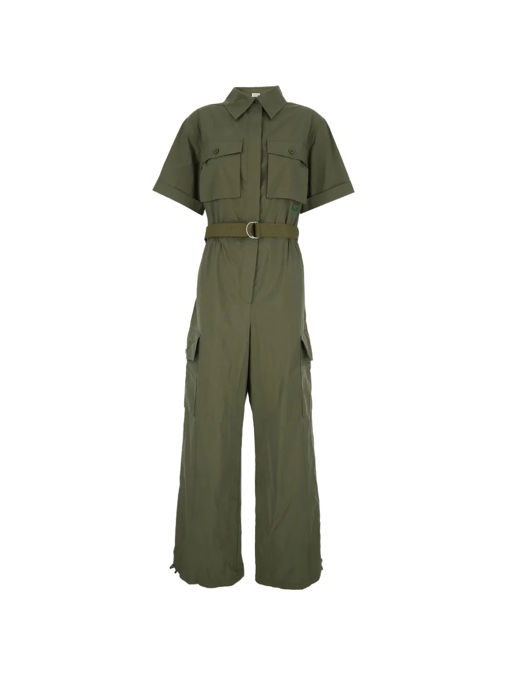 P.A.R.O.S.H. belted short-sleeves jumpsuit - Verde