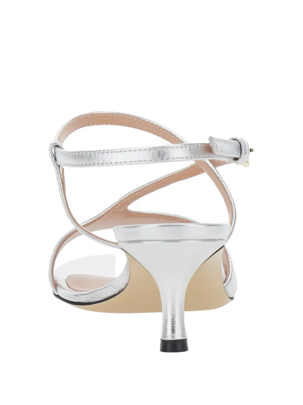 Pollini Sandalen met gesp en bandjes Zilver