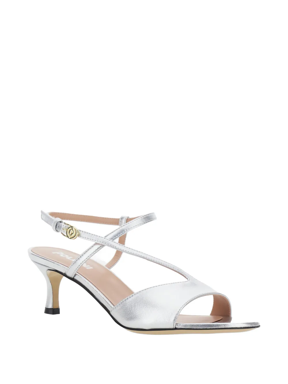 Pollini Sandalen met gesp en bandjes Zilver