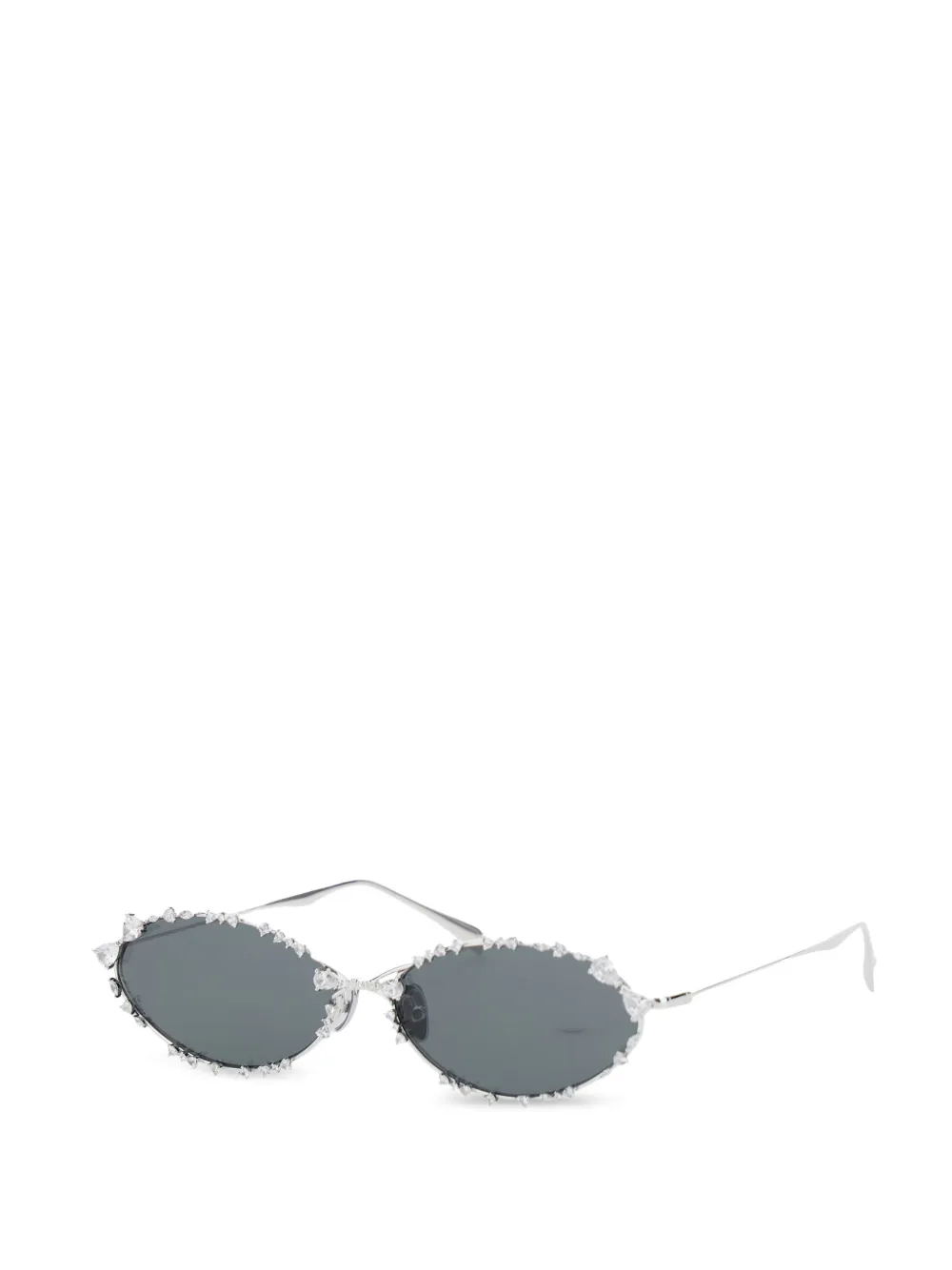 YVMIN Ripple/Bitter Salty Glaze oval-frame sunglasses - Argento