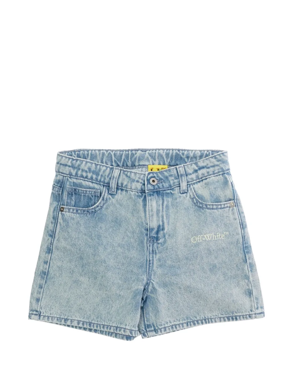 Off-White Kids five-pocket denim shorts - Blu