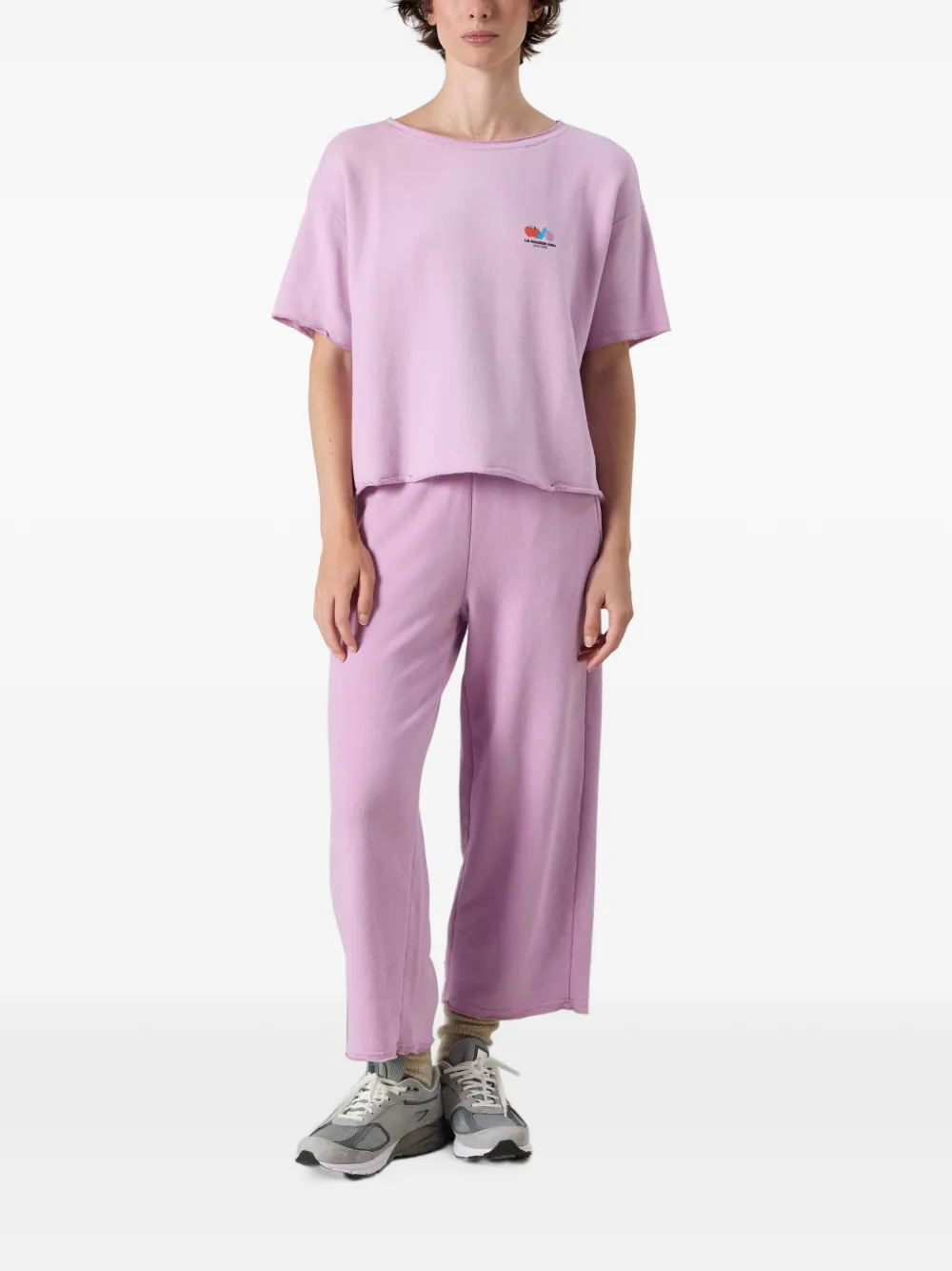 American Vintage Atubay T-shirt met logoprint Roze