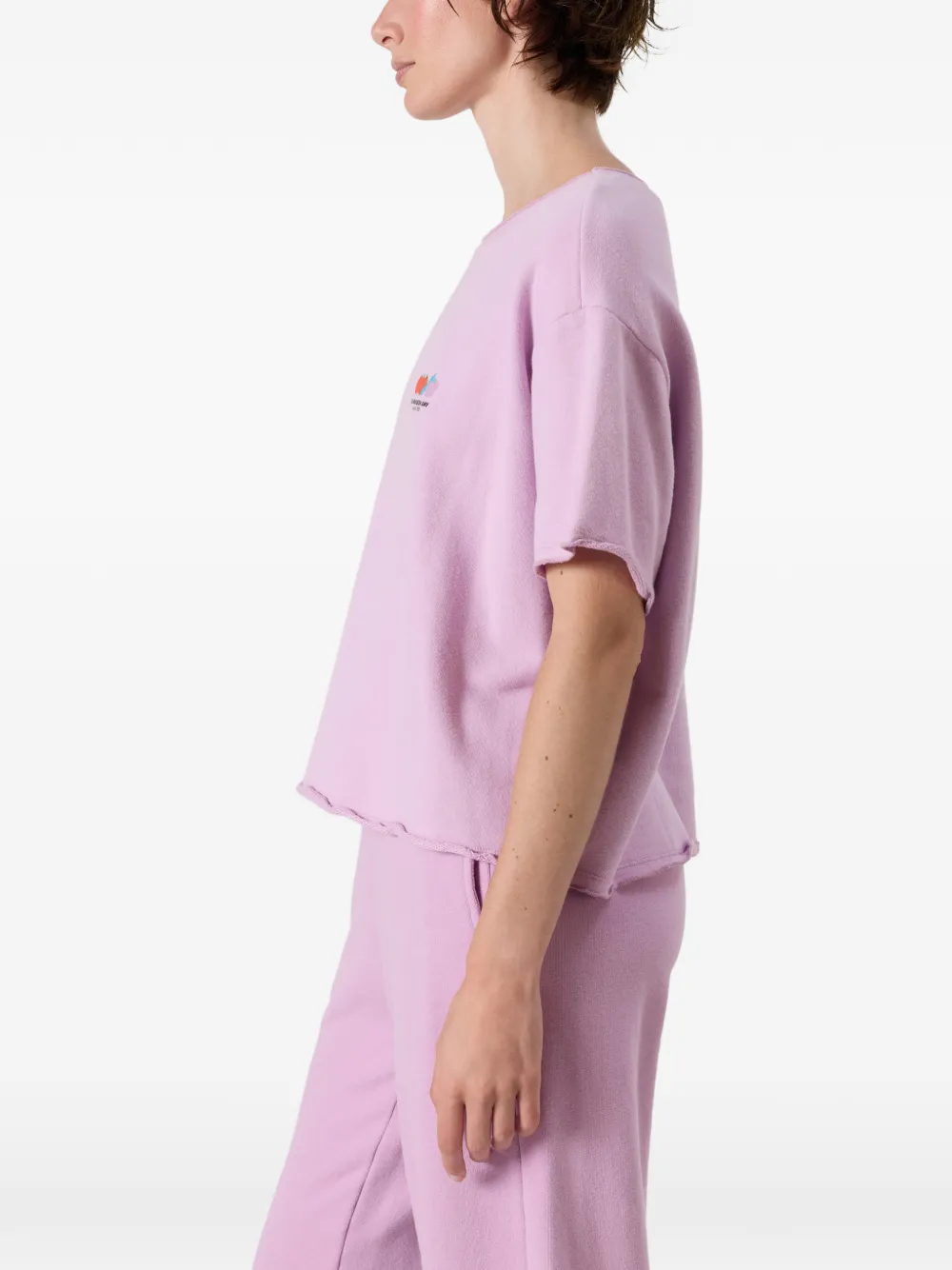American Vintage Atubay T-shirt met logoprint Roze