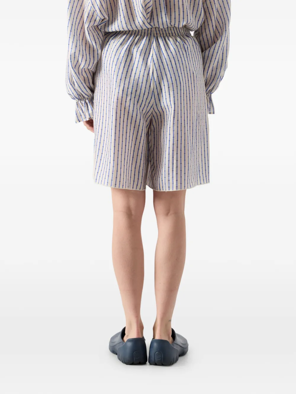 Zivow Striped Drawstring Shorts