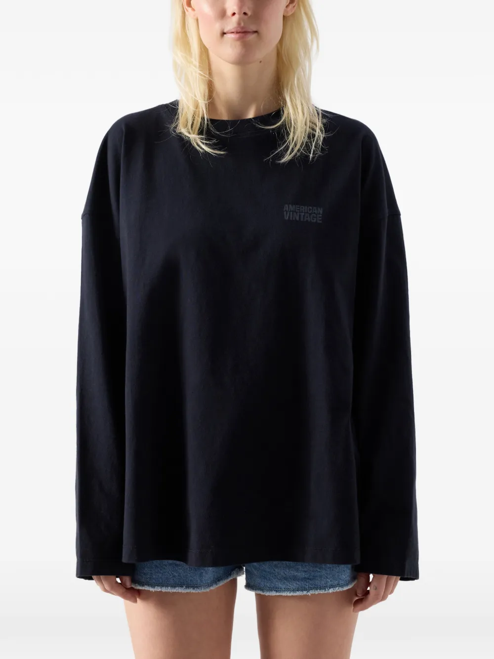 American Vintage Gixy long-sleeve round-neck Cotton T-shirt