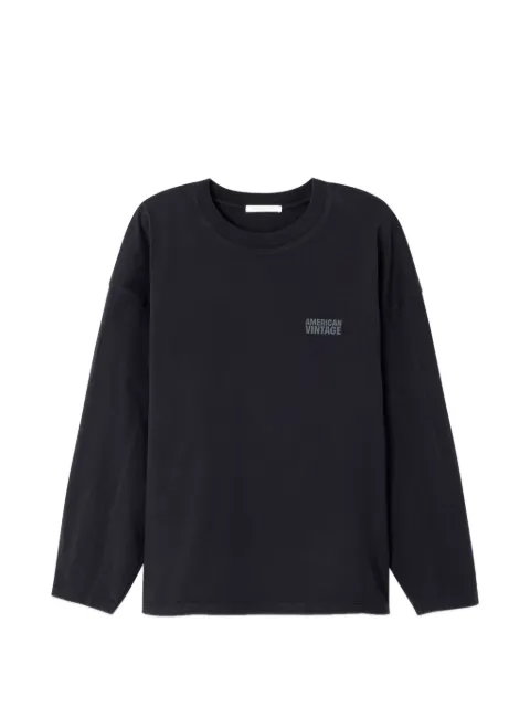 American Vintage Gixy long-sleeve round-neck cotton T-shirt