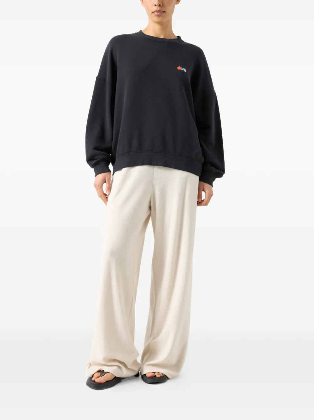 American Vintage Atubay sweater met ronde hals Zwart