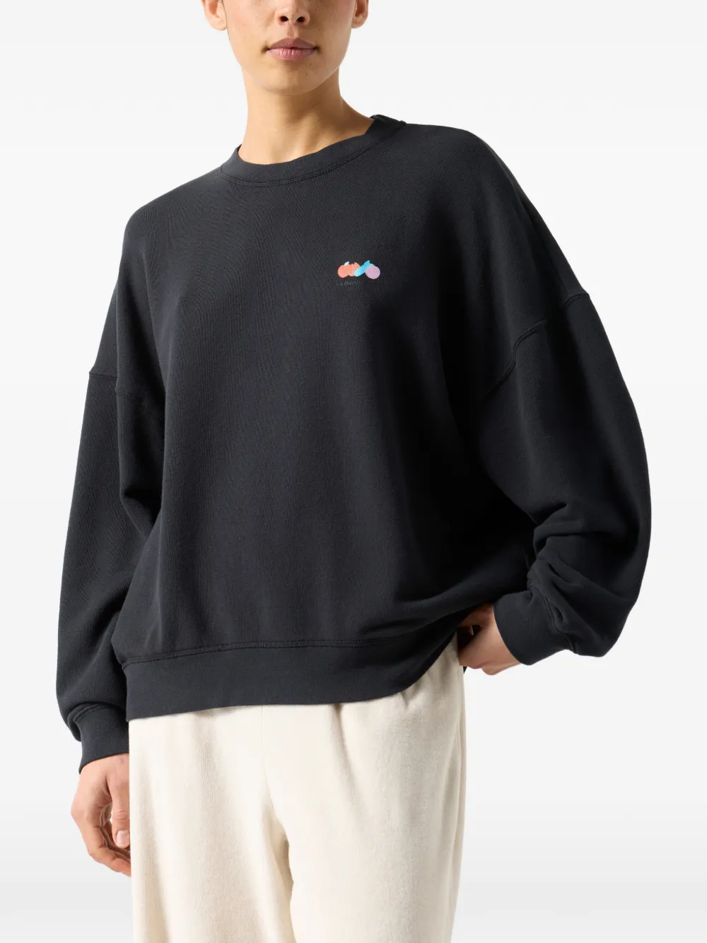 American Vintage Atubay sweater met ronde hals Zwart