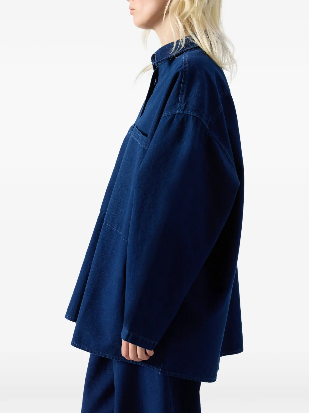 American Vintage Comow blouse met borstzak Blauw