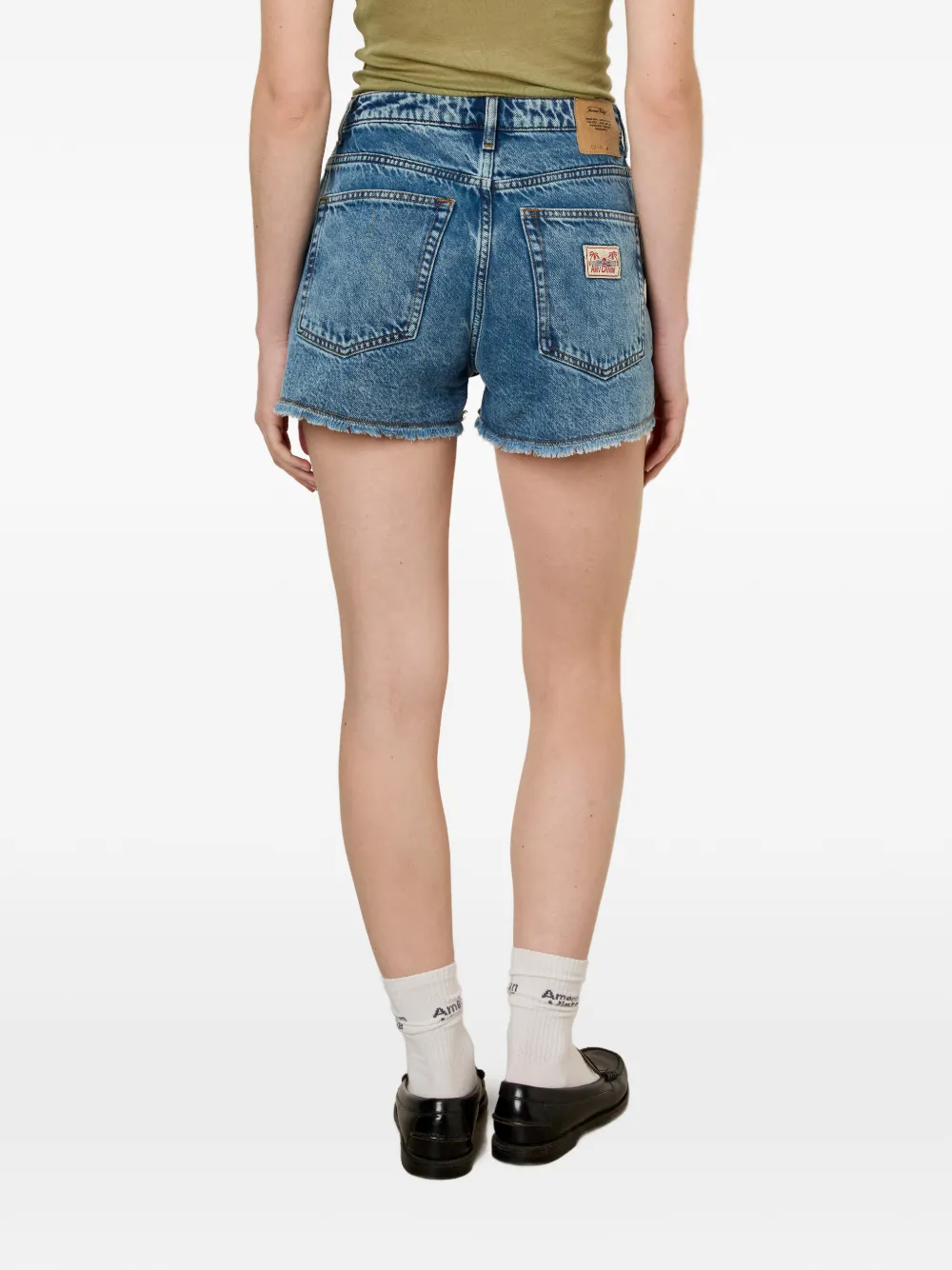 American Vintage Joybird shorts met franje Blauw