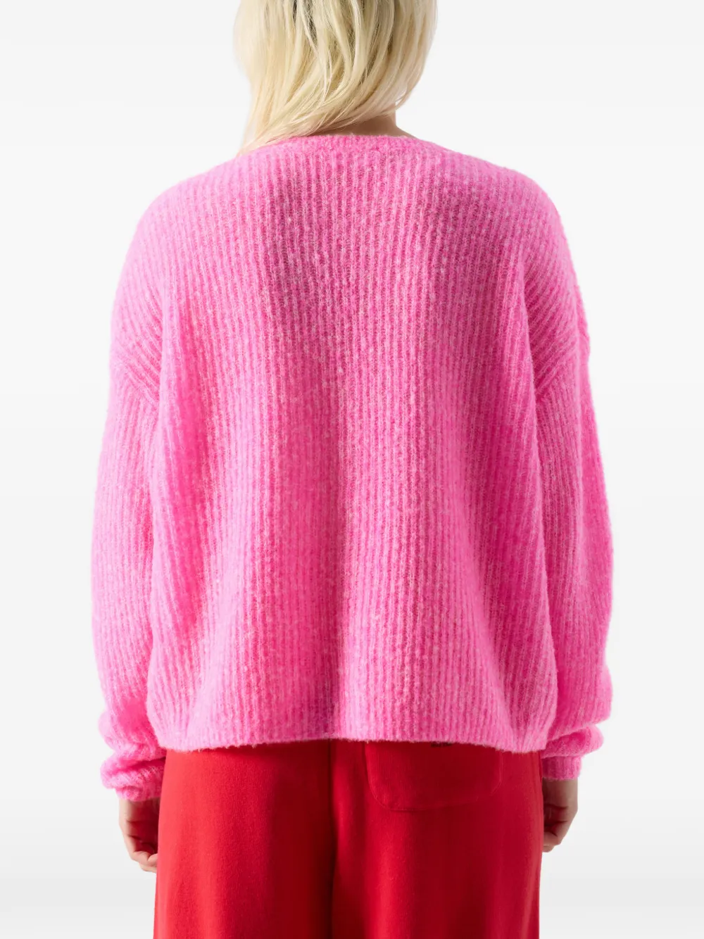 Nuggy V-Neck Long-Sleeve Wool Cardigan