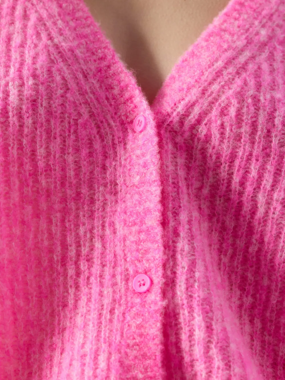 Nuggy V-Neck Long-Sleeve Wool Cardigan
