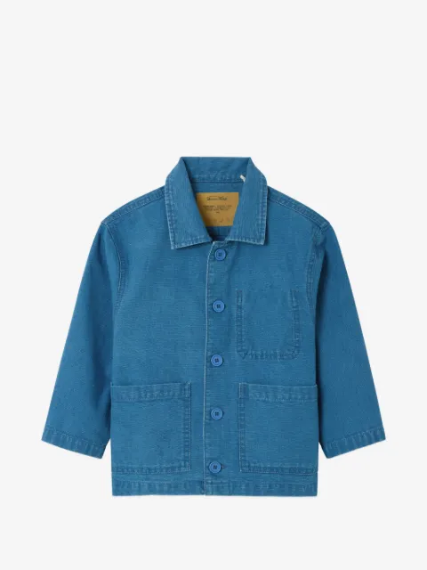 American Vintage Kids logo-print denim jacket
