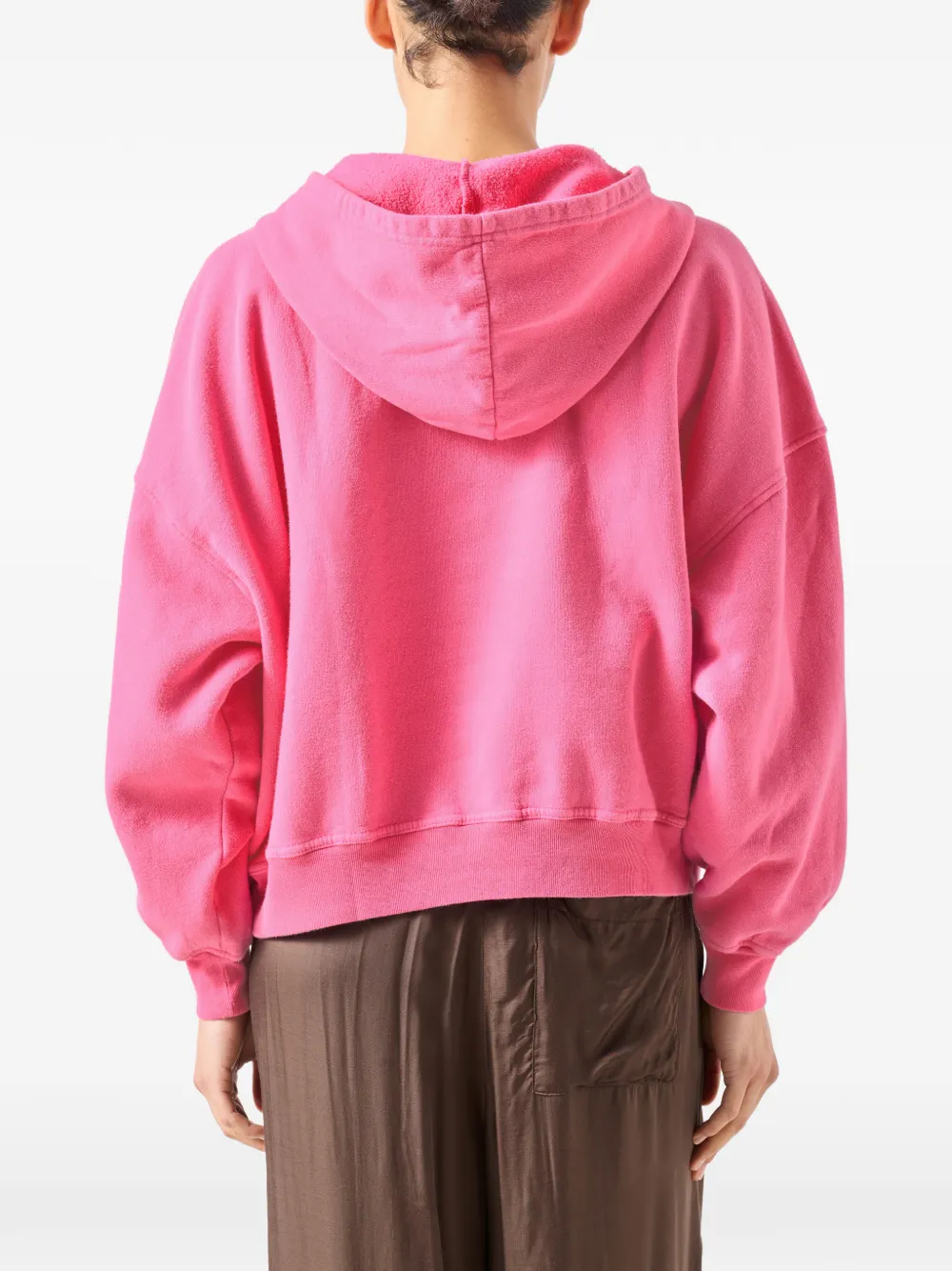 American Vintage Plizzy hoodie met lange mouwen Roze
