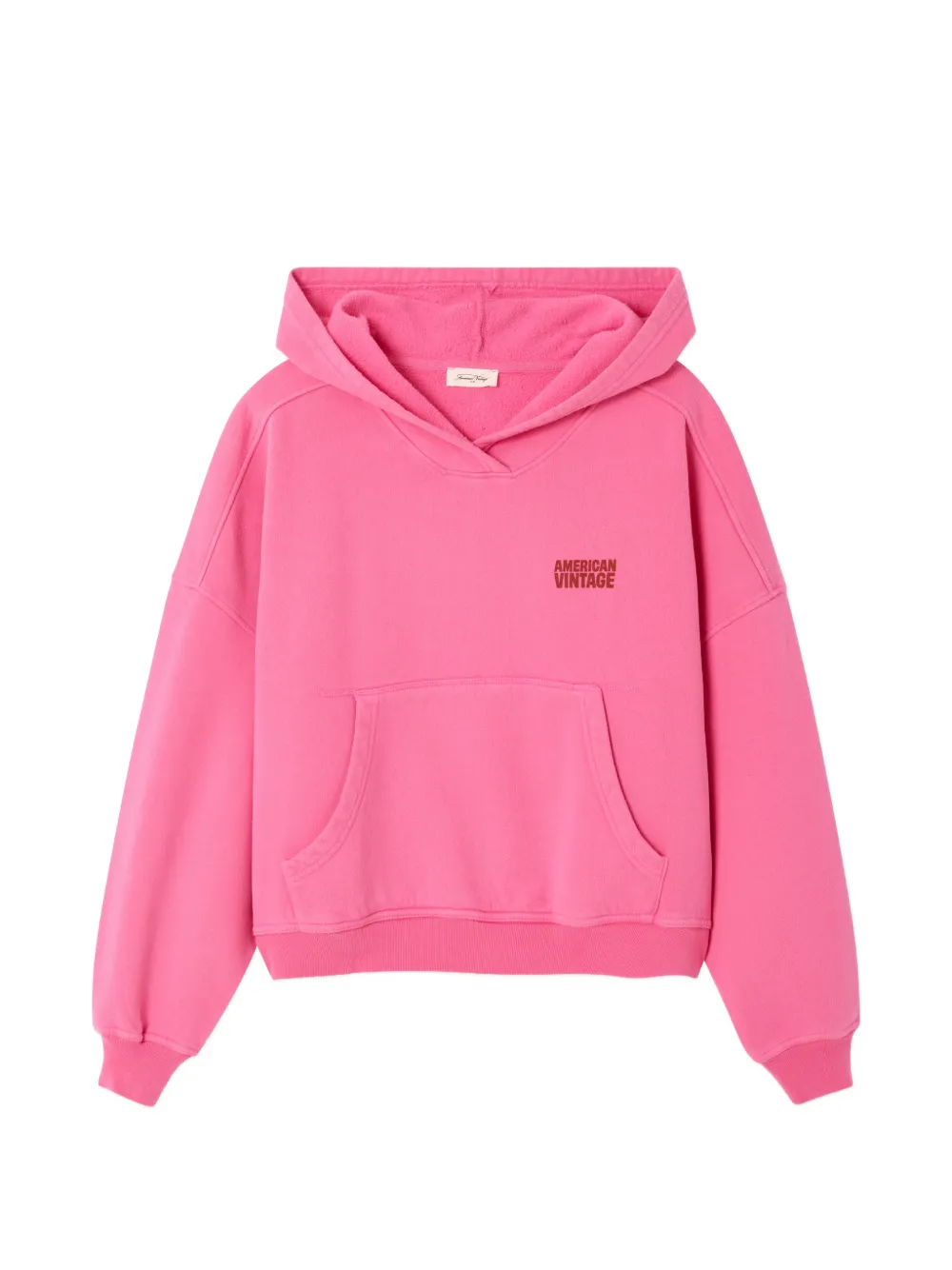 American Vintage Felpa Plizzy con cappuccio - Rosa