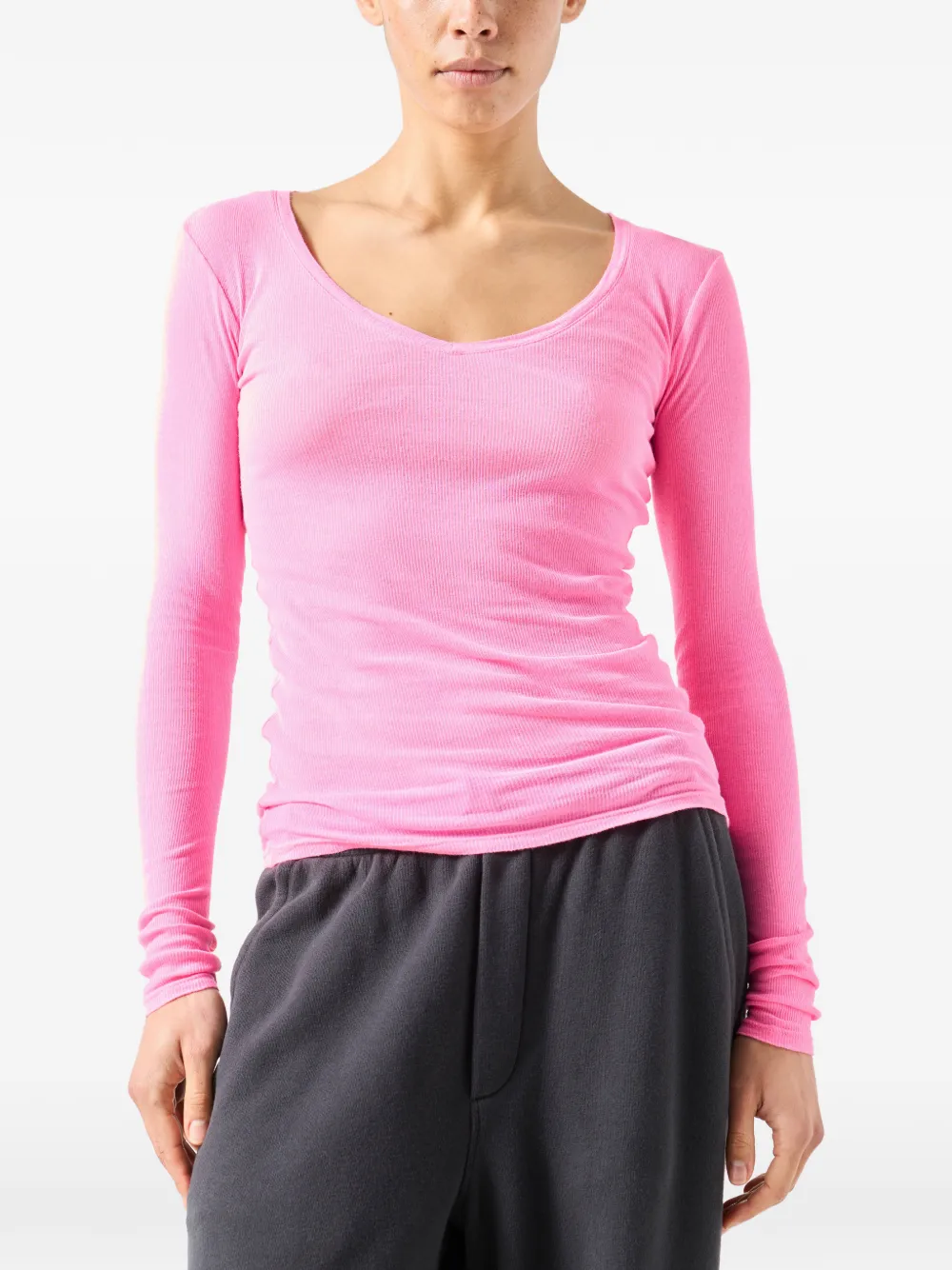 Massachusetts Long-Sleeved V-Neck T-Shirt