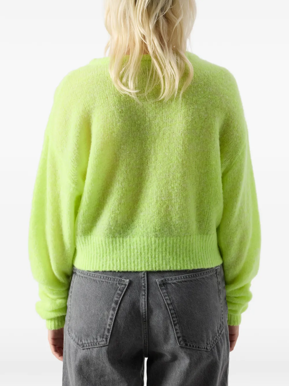 American Vintage Nuggy wollen trui met ronde hals Groen
