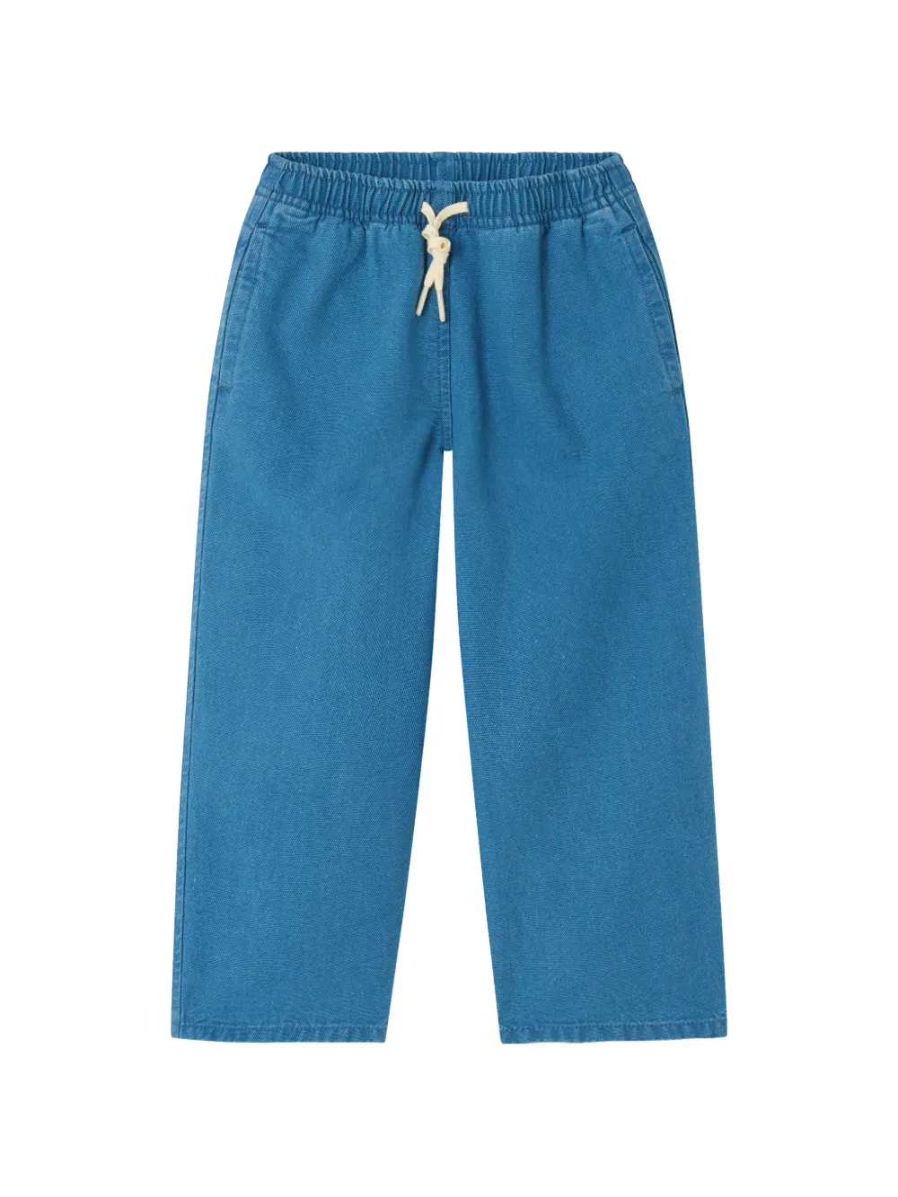 American Vintage Kids Comow drawstring patch-pocket trousers - Blau
