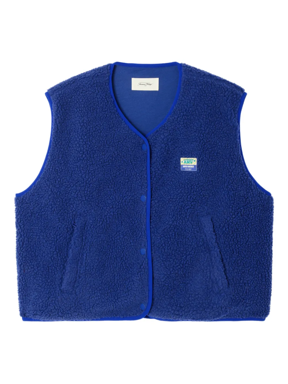 American Vintage patch sleeveless jacket - Blau