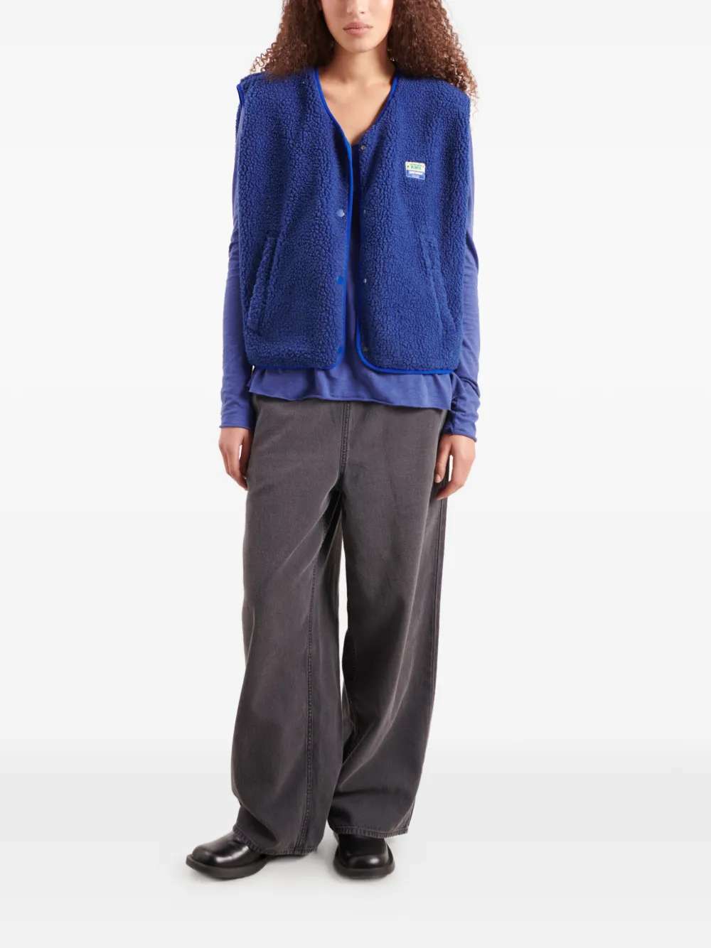 Patch Sleeveless Jacket