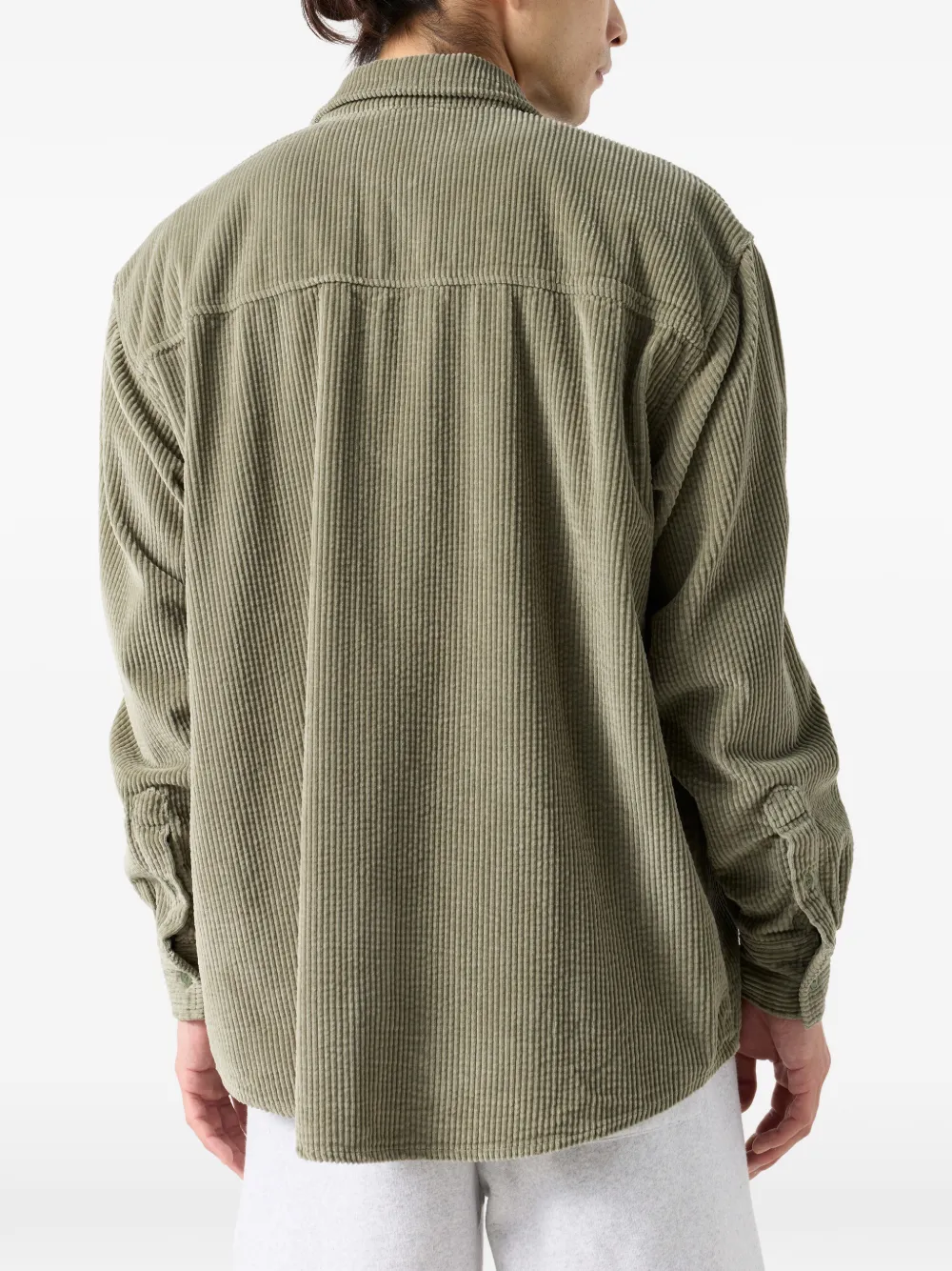 American Vintage Ribfluwelen overhemd Groen