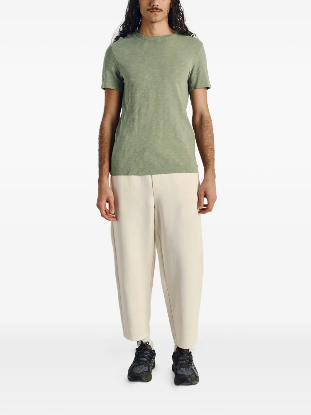 American Vintage Afaz broek met trekkoord en zak Beige