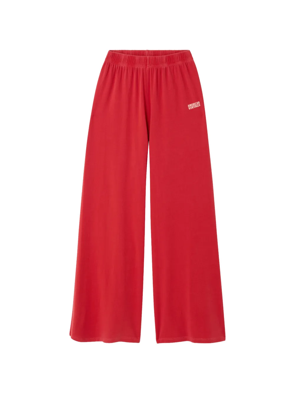 American Vintage Pymaz elasticated cotton track pants - Rosso