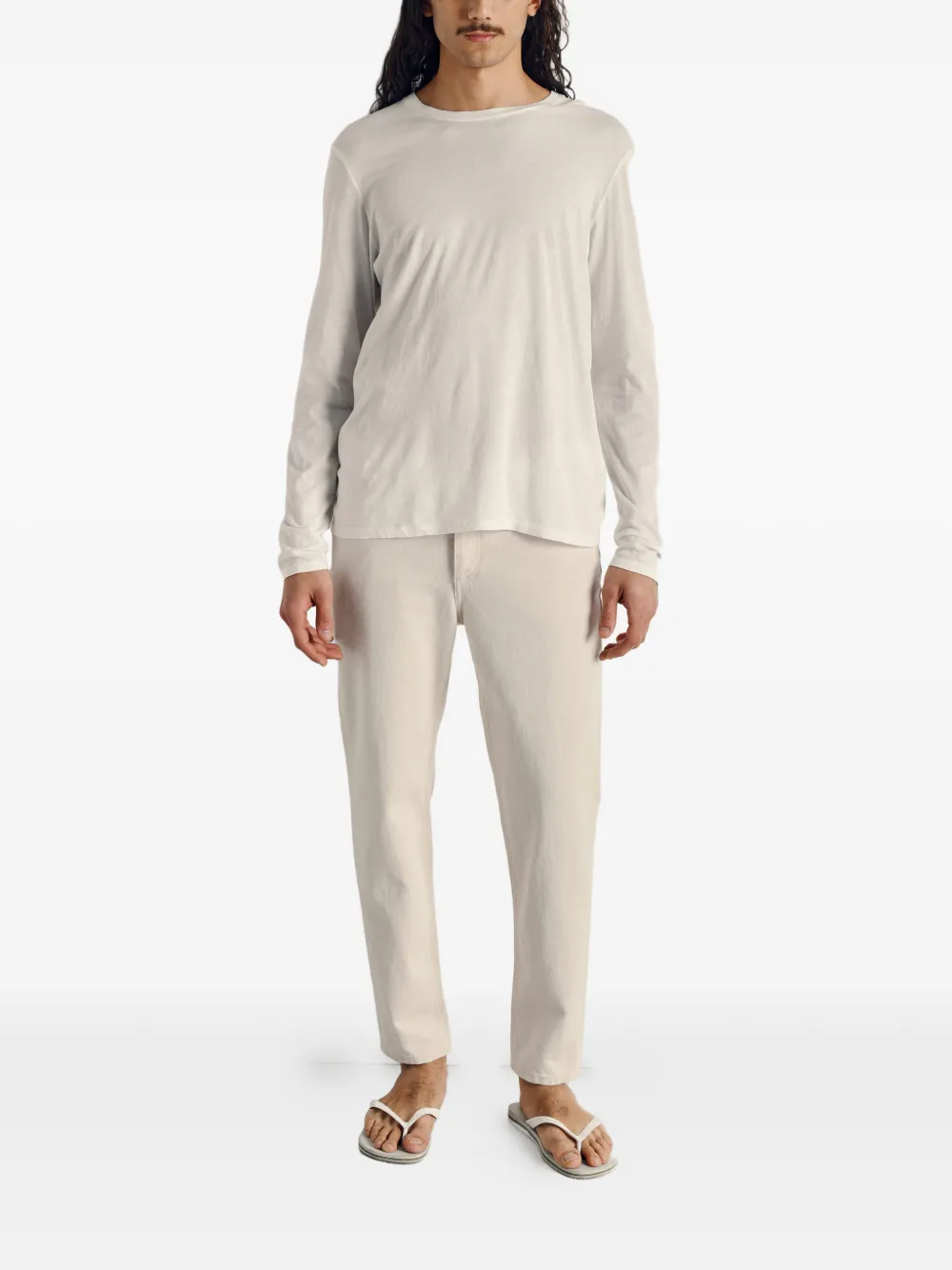 American Vintage faded carrot jeans - Beige