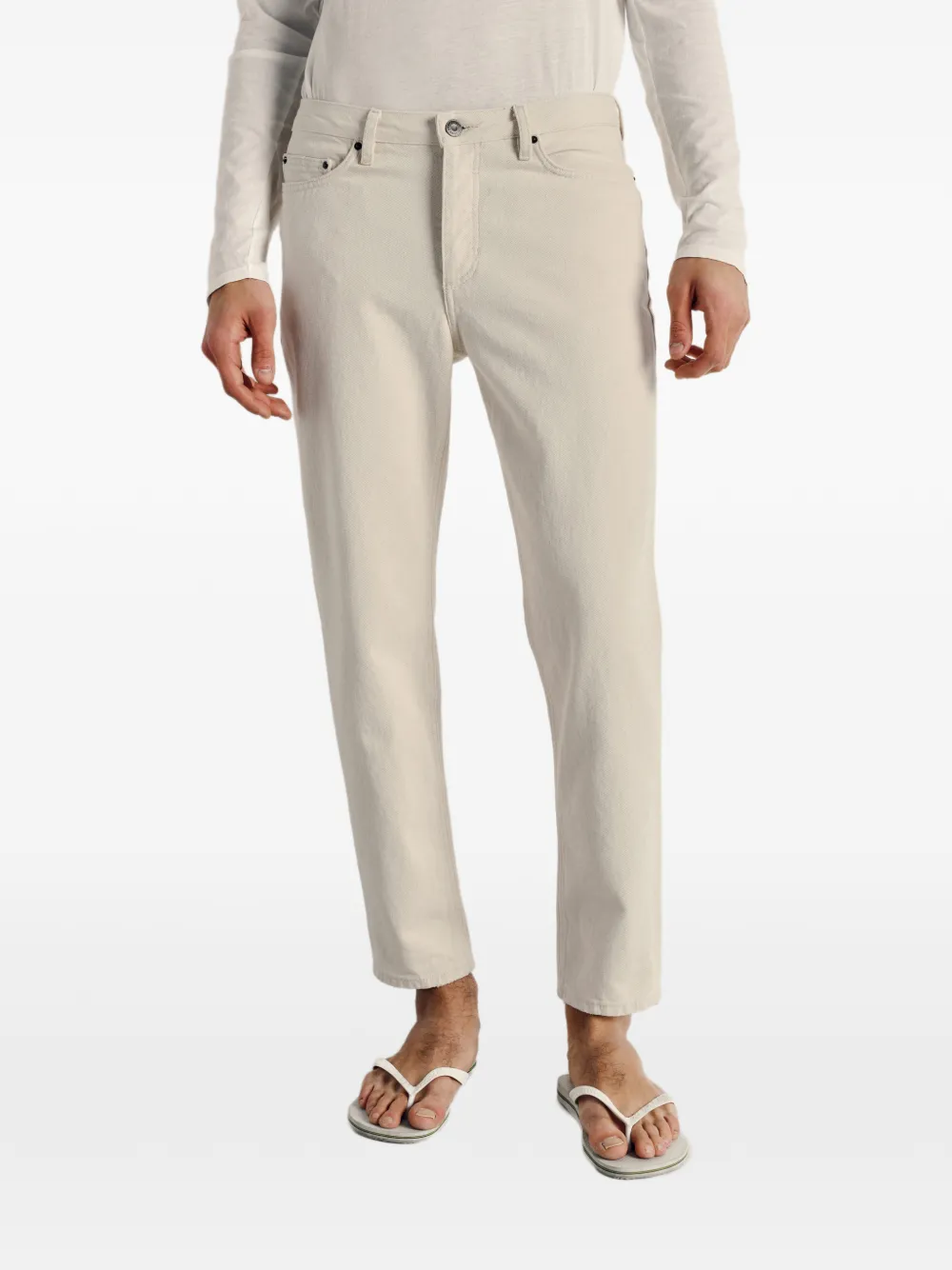 American Vintage Carrot jeans met vervaagd effect Beige