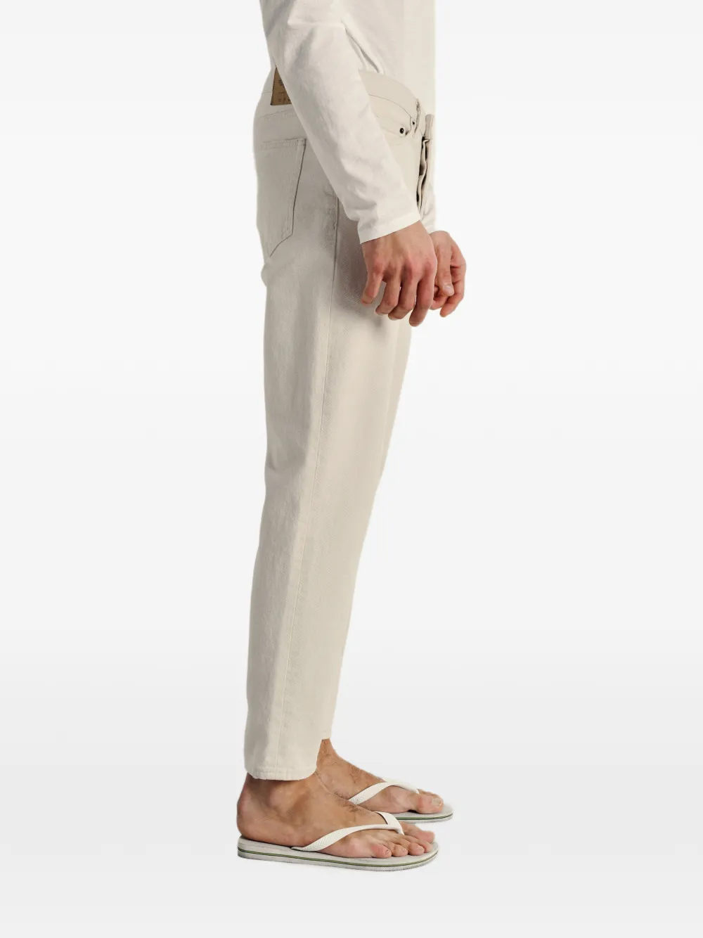 American Vintage Carrot jeans met vervaagd effect Beige