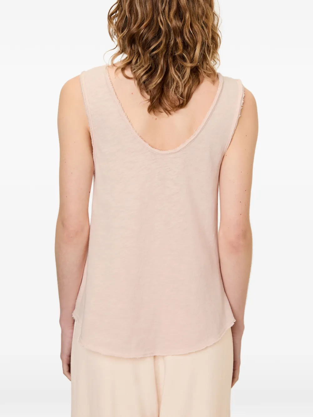 American Vintage Sonoma tanktop met diepe ronde hals Roze